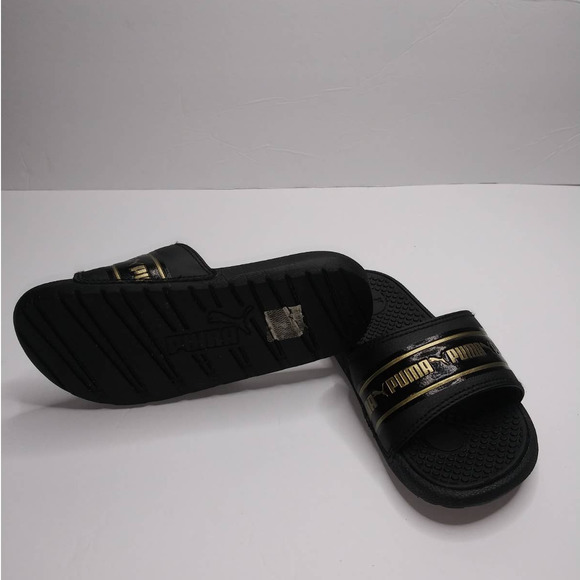 Puma Slide Sandals Boys & Girls Black Siz 11 - Picture 3 of 5